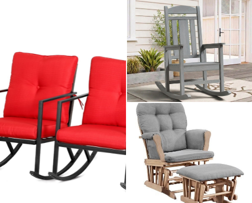 Cozy Rocking Chairs Perfect for Relaxing Indoors or Outdoors cover photo collage
