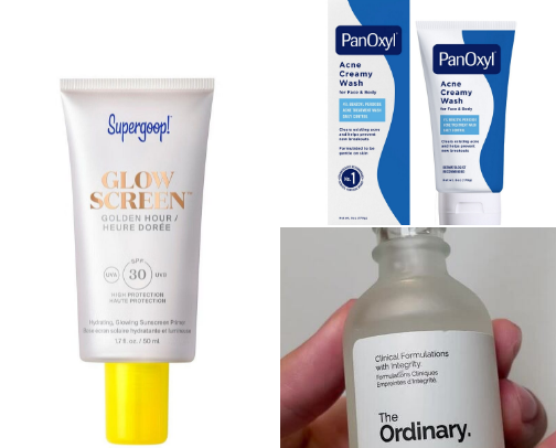 top shelf skincare cover photo collage