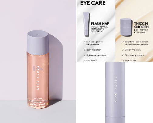 Full face of Fenty Beauty cover photo collage