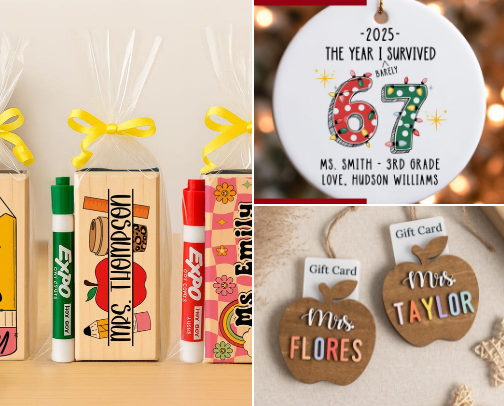 Teacher Christmas gift ideas🍎 cover photo collage