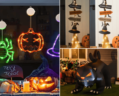 Spooky Season Vibes🕷️🍂 cover photo collage