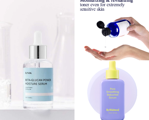 Skincare that don't have irritants or pore clogging ingredients cover photo collage