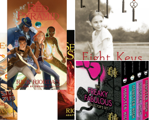 Fantasy books for young adults and adult readers cover photo collage