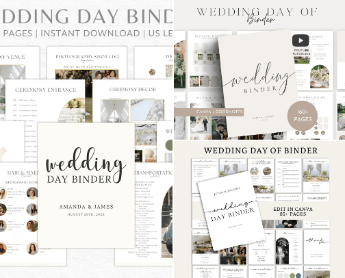 Digital Wedding Planner cover photo collage