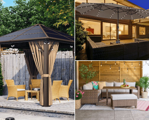 Outdoor entertainment cover photo collage