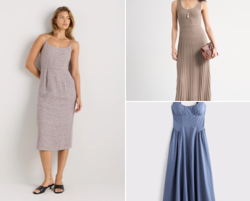 Dusty Blue Spring Dresses cover photo collage
