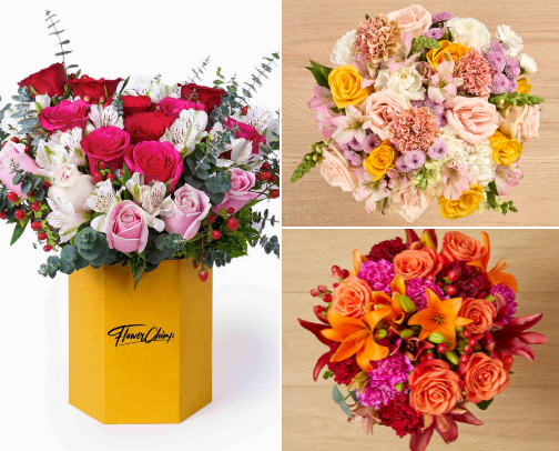 Flower shops, Valentine's 2026 cover photo collage
