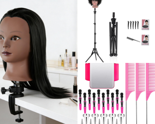 Hair Braiding Practice Tools & Supplies cover photo collage