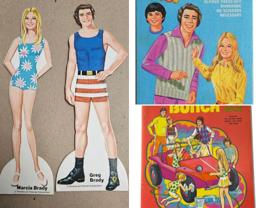 Vintage TV Show Paper Dolls of the 1960s and 1970s cover photo collage