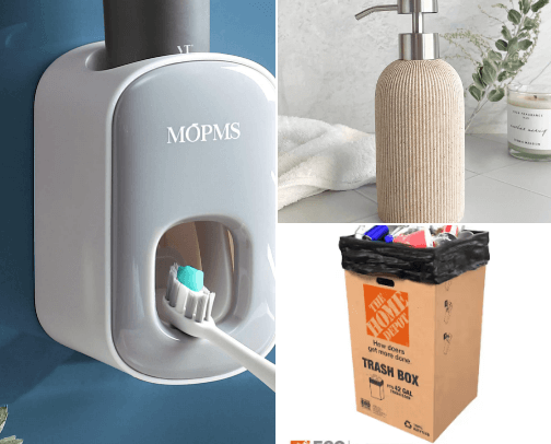 Useful Bathroom items cover photo collage