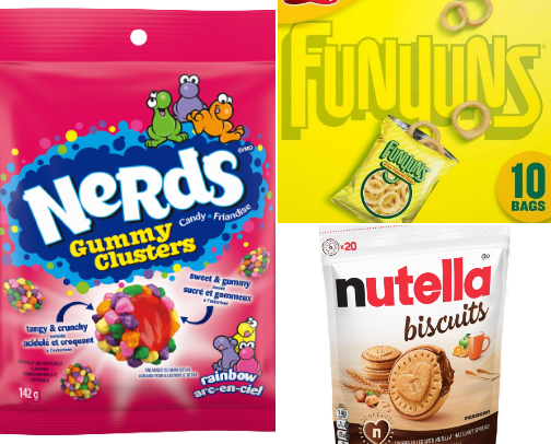 Snacks and junk food cover photo collage
