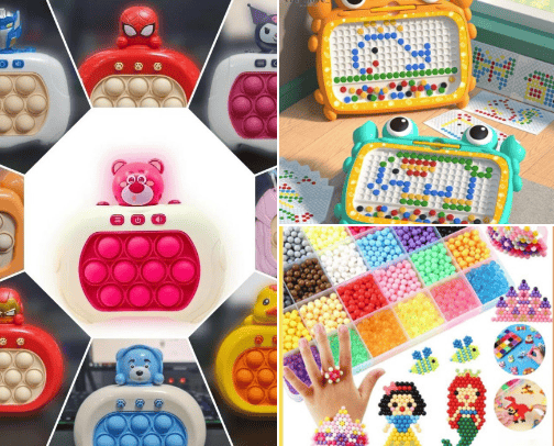 Mainan edukasi anak cover photo collage