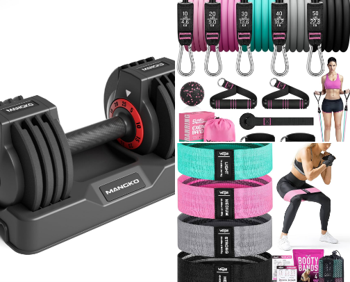💪🏽Get Active: My At-Home Workout Essentials cover photo collage
