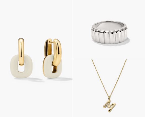 mejuri minimal everyday jewelry edit cover photo collage