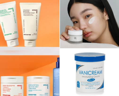 Skincare and wellness cover photo collage