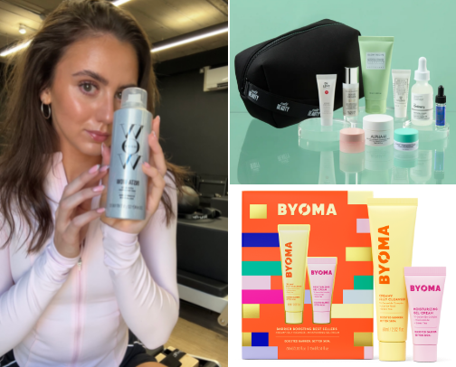 beauty products cover photo collage