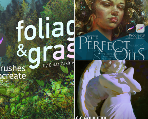 Procreate Brushes and Resources cover photo collage