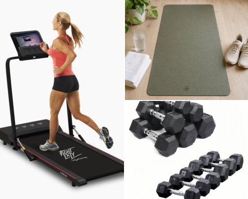 Everything you need for an epic home gym (in a small space) cover photo collage