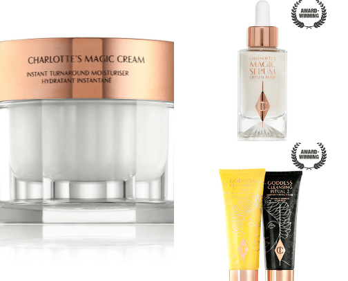 My favorite Charlotte Tilbury skincare products cover photo collage