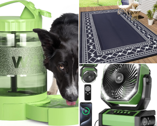 Camping necessities cover photo collage