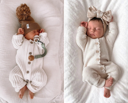 Warning: Adorable baby inside this romper! Nap Time? Play Time? Romper Time! cover photo collage