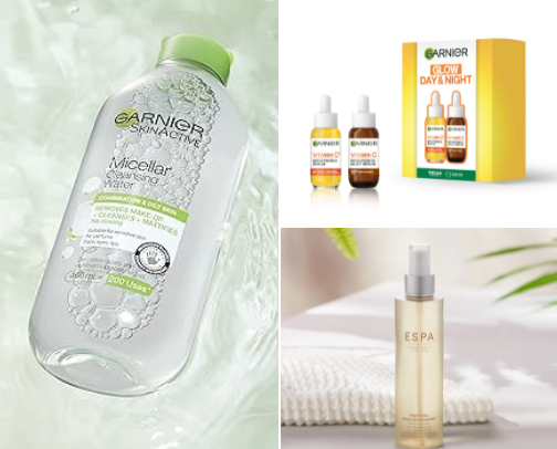 Skincare essentials cover photo collage