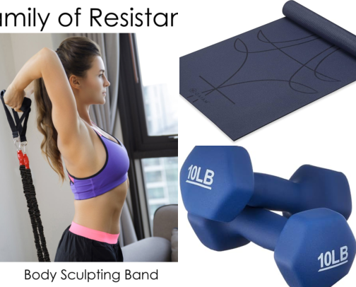 At-Home Workouts for Busy Moms cover photo collage