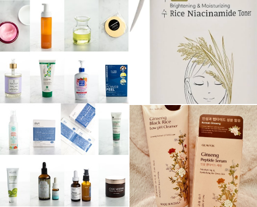 Skincare brands and products I love that work cover photo collage