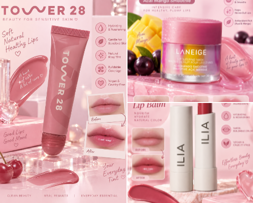 The Best Lip Care Products for Soft, Smooth & Healthy Lips 💋 cover photo collage