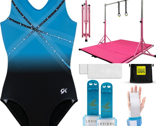 Kids Gymnastics Wear And Gear. Great For Your Daughters Or Granddaughters🎀🎀 My Granddaughters Are Loving It🥰😍😍 cover photo collage