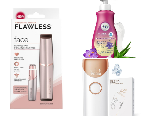 Hair removal cover photo collage