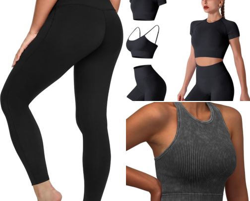 Cute Gym Clothes & Accessories 💪✨ cover photo collage