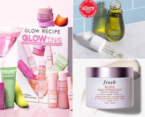 Silky skin products cover photo collage
