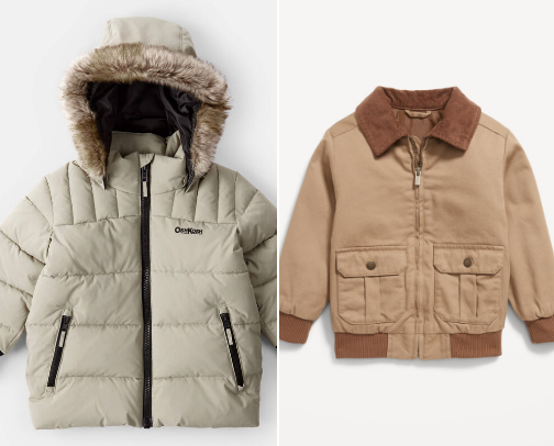 Kids winter outdoor wear cover photo collage
