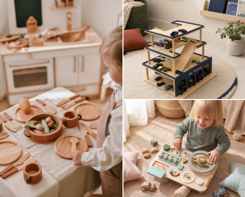 Wooden Toys cover photo collage