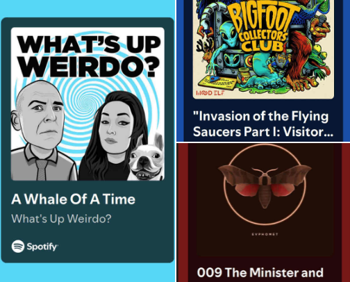 Favorite Paranormal Podcasts & Episodes cover photo collage