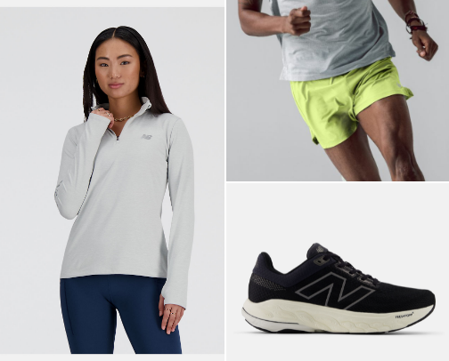 Jogging starter pack (New Balance) cover photo collage