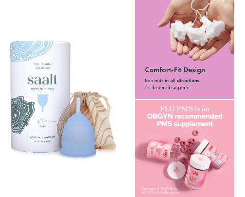 Periode products 🩸🫧 cover photo collage
