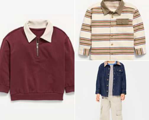 Toddler boy fall clothes cover photo collage
