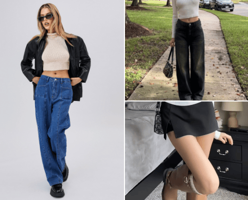 Jeans y faldas cover photo collage