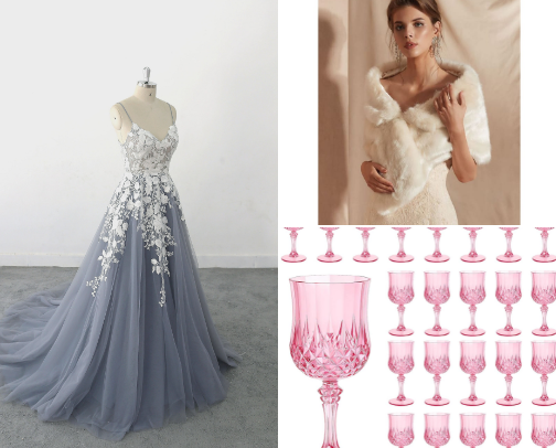 Winter wedding cover photo collage