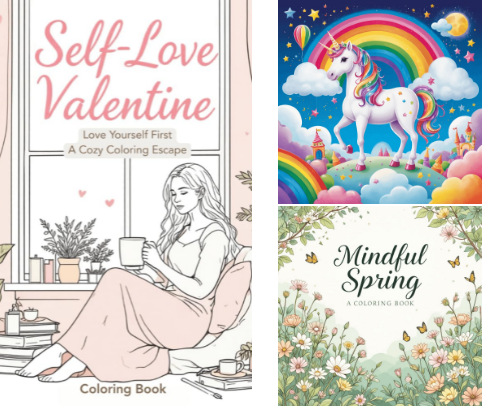 Best-Selling Coloring book for Kids cover photo collage