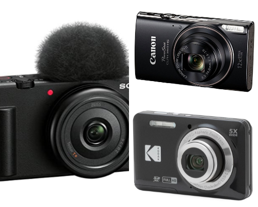 Digital Cameras cover photo collage