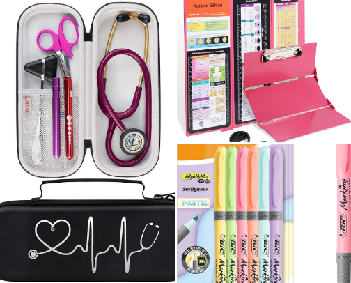 Nursing school essentials🩺 cover photo collage