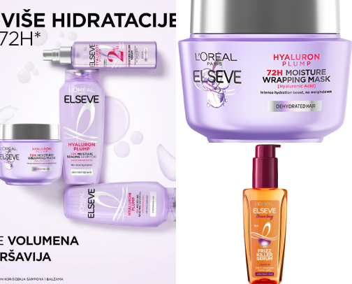 Hair care products cover photo collage