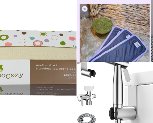 Cloth diaper products cover photo collage