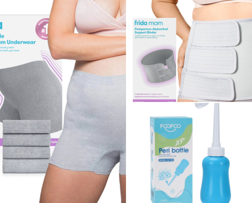 Postpartum items you NEED! cover photo collage