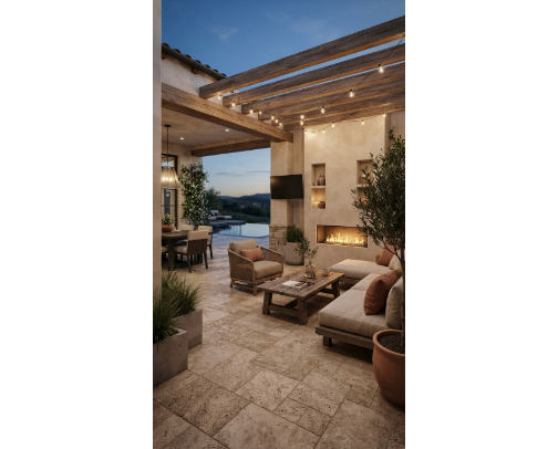 Shop the Look: Mediterranean Luxury Patio & Outdoor Living cover photo collage