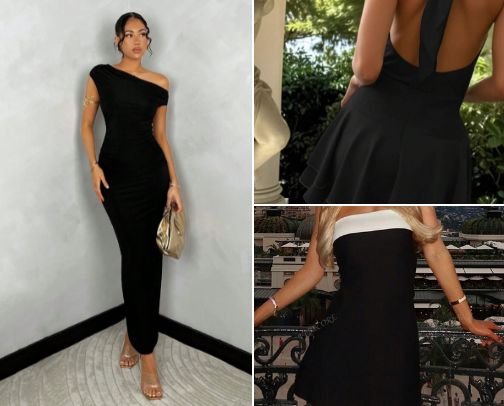 Black dresses edition by SHEIN cover photo collage