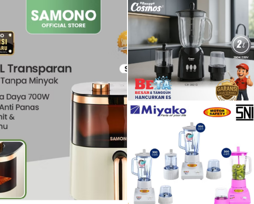 Kitchen appliances cover photo collage